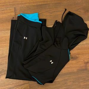 Under Armour womens all season gear pants/hooded jacket  (pants are 29” inseam)
